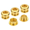 PATIKIL 5mm(1/5インチ) 真鍮製ホールアイレット 4個 アーク表面自己裏打ちグロメット シューズ 衣類 クラフト バッグ レザークラフト用 金色