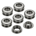 PATIKIL 8mm(1/3インチ) 真鍮製ホールアイレット 6個 アーク表面自己裏打ちグロメット 靴 衣類 クラフト バッグ レザークラフト用ワッシャー付き 黒