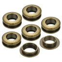 PATIKIL 10mm(2/5インチ) ソリッド真鍮製ホールアイレット 6個 アーク表面自己裏打ちグロメット 靴 衣類 クラフト バッグ レザークラフト用ワッシャー ブロンズ