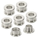 PATIKIL 5mm(1/5インチ) 真鍮製ホールアイレット 6個 フラット自己裏打ちグロメットとワッシャー 靴 衣類 クラフト バッグ レザークラフト用 模造銀
