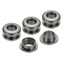 PATIKIL 7mm(2/7インチ) 真鍮製ホールアイレット 4個 アーク表面自己裏打ちグロメット 靴 衣類 クラフト バッグ レザークラフト用 黒