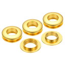 PATIKIL 15.5mm(5/8インチ) ソリッド真鍮製ホールアイレット 4個 アーク表面自己裏打ちグロメット シューズ 衣類 クラフト バッグ レザークラフト用 金色
