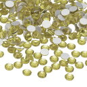 PATIKIL 1600個 SS20 ラウンド フラットバック 水晶 4.6-4.8mm ガラス ラインストーン 宝石 ダイヤモンド DIY 工芸品 衣類 靴 ネイルアート デコレーション用 ライトイエロー