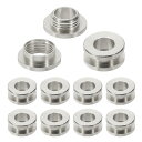 PATIKIL 8mm(1/3インチ) 真鍮製ホールアイレット 10個 フラット自己裏打ちグロメットとワッシャー 靴 衣類 クラフト バッグ レザークラフト用 模造シルバー