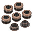 PATIKIL 7mm(2/7インチ) 真鍮製ホールアイレット 6個 アーク表面自己裏打ちグロメット シューズ 衣類 クラフト バッグ レザークラフト用 レッドブロンズ