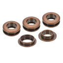 PATIKIL 10mm(2/5インチ) ソリッド真鍮ホールアイレット 4個 アーク表面自己裏打ちグロメット シューズ 衣類 クラフト バッグ レザークラフト用ワッシャー レッドブロンズ