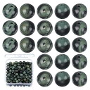 PATIKIL 200個 天然石ビーズ 4mm 緑黒バードストーンビーズ 宝石メイキングブレスレットネックレスイヤリング宝石ラウンドルーズビーズDIY女性へ ギ...