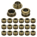 PATIKIL 5mm(1/5インチ) ソリッド真鍮ホールアイレット 20個 アーク表面自己裏打ちグロメット 靴 衣類 クラフト バッグ レザークラフト用ワッシャー ブロンズ