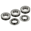 PATIKIL 15.5mm(5/8インチ) ソリッド真鍮製ホールアイレット 4個 アーク表面自己裏打ちグロメット シューズ 衣類 クラフト バッグ レザークラフト用 黒