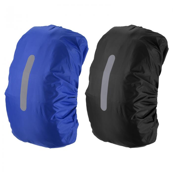 PATIKIL 65-75L 防水バックパック レインカバー 2個セット 滑り止めバックパックカバー 垂直反射ストラップ付き ハイキング キャンプ ハンティング用 XL 黒/ブルー