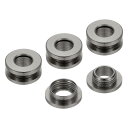 PATIKIL 8mm(1/3インチ) 真鍮製ホールアイレット 4個 フラット自己裏打ちグロメットとワッシャー 靴 衣類 クラフト バッグ レザークラフト用 黒