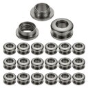PATIKIL 7mm(2/7インチ) ソリッド真鍮ホールアイレット 20個 アーク表面自己裏打ちグロメットとワッシャー 靴 衣類 クラフト バッグ レザークラフト用 黒