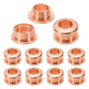 PATIKIL 5mm(1/5インチ) 真鍮製ホールアイレット 10個 アーク表面自己裏打ちグロメット シューズ 衣類 クラフト バッグ レザークラフト用 レッドカッパー