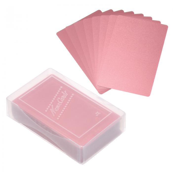 PATIKIL 0.21mmメタル名刺 100枚入り空ホワイト名刺レー ザー彫刻用アルミニウム DIYギフトカード用 ローズ金色