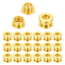 PATIKIL 5mm(1/5インチ) ソリッド真鍮ホールアイレット 20個 フラット自己裏打ちグロメットとワッシャー 靴 衣類 クラフト バッグ レザークラフト用 金色