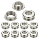 PATIKIL 8mm(1/3インチ) ソリッド真鍮ホールアイレット 10個 アーク表面自己裏打ちグロメット シューズ 衣類 クラフト バッグ レザークラフト用 シルバートーン