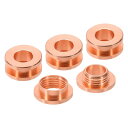 PATIKIL 8mm(1/3インチ) 真鍮製ホールアイレット 4個 フラット自己裏打ちグロメットとワッシャー 靴 衣類 クラフト バッグ レザークラフト用 レッドカッパー