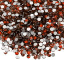 PATIKIL 4320個 SS6 ラウンド フラットバック 水晶 2.0-2.1mm ガラス ラインストーン 宝石 ダイヤモンド DIY 工芸品 衣類 靴 ネイルアート デコレーション用 オレンジ