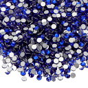 PATIKIL 4320個 SS6 ラウンド フラットバック 水晶 2.0-2.1mm ガラス ラインストーン 宝石 ダイヤモンド DIY 工芸品 衣類 靴 ネイルアート デコレーション用 ダークブルー
