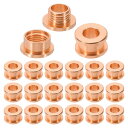 PATIKIL 5mm(1/5インチ) ソリッド真鍮ホールアイレット 20個 フラット自己裏打ちグロメットとワッシャー 靴 衣類 クラフト バッグ レザークラフト用 ローズ金色