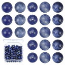 PATIKIL 200個 天然石ビーズ 4mm ダークブルーストーンビーズ 宝石メイキングブレスレットネックレスイヤリング宝石ラウンドルーズビーズDIY女性へ ...