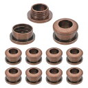 PATIKIL 5mm(1/5インチ) 真鍮製ホールアイレット 10個 アーク表面自己裏打ちグロメット シューズ 衣類 クラフト バッグ レザークラフト用 レッドブロンズ