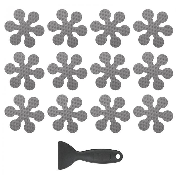PATIKIL 12個の滑り止めバスタブステッカー スクレイパー付きの防滑シャワーステッカー バスルームシャ..