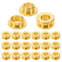 PATIKIL 8mm(1/3インチ) 真鍮製ホールアイレット 20個 フラット自己裏打ちグロメットとワッシャー 靴 衣類 クラフト バッグ レザークラフト用 模造金