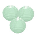 PATIKIL 丸型紙ランタン 10cm/4" 3個パック 装飾吊り下げランタン ランプ パーティーデコレーション 誕生日 結婚式 ホームデコレーション ライトブルー