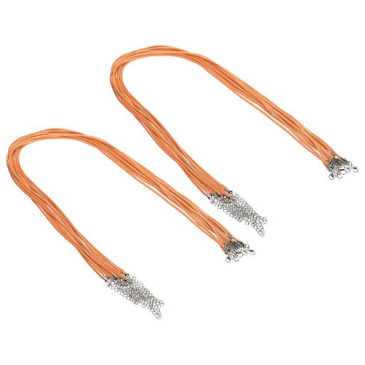 PATIKIL 24インチ ネックレスコード、20個 ワックスブレスレットストリング 2mm 厚さ ネックレスロープ ブルク ペンダント ブレスレット 宝石メイキング DIY クラフト用クラ スプ付き、ライトオレン ジ PATIKIL 24インチ ネックレスコード、20個 ワックスブレスレットストリング 2mm 厚さ ネックレスロープ ブルク ペンダント ブレスレット 宝石メイキング DIY クラフト用クラ スプ付き、ライトオレン ジ
