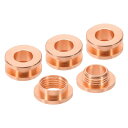 PATIKIL 8mm(1/3インチ) 真鍮製ホールアイレット 4個 フラット自己裏打ちグロメット シューズ 衣類 クラフト バッグ レザークラフト用ワッシャー ローズ金色