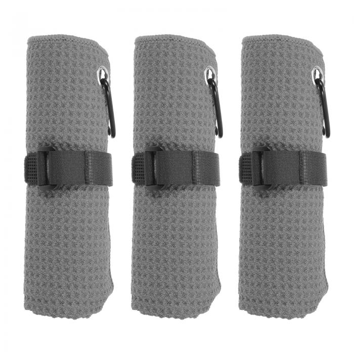 PATIKIL 20 x 16インチ マイクロファイバーゴルフタオル 3パック 三つ折りゴルフタオル ワッフルパター..