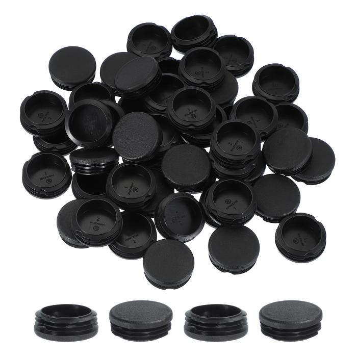 PATIKIL 1-3/4 "プラスチックチューブエンドキャップ 50個の丸い穴プラグ挿入物 丸い鉄管の椅子の脚 テ..