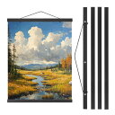 PATIKIL 2セット磁気ポスターハンガーフレーム24 インチ木製マグネット写真ハンガーフレーム幅広吊りキット 写真 絵 アートワーク 地図用 黒