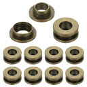 PATIKIL 8mm(1/3インチ) 真鍮製ホールアイレット 10個 フラット自己裏打ちグロメットとワッシャー 靴 衣類 クラフト バッグ レザークラフト用 ブロンズ