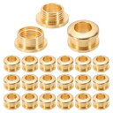 PATIKIL 5mm(1/5インチ) 真鍮製ホールアイレット 20個 アーク表面自己裏打ちグロメット シューズ 衣類 クラフト バッグ レザークラフト用 ライト金色