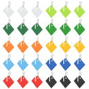PATIKIL キータグ プラスチックスロットタグ 30個 吊り下げタグ 金属スナップフック付き 識別タグ バルクキータグ キージムキャビネットバッグ用 マルチカラー