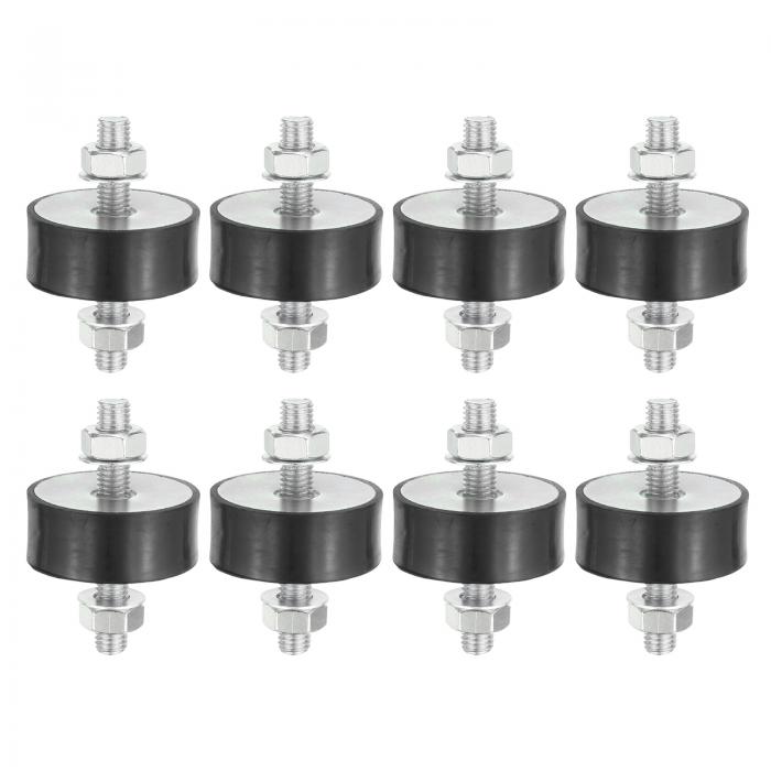 PATIKIL 20x50mmラバースタッドショックアブソーバー 8個M6ラバー絶縁マウント円筒形防振絶縁マウント..