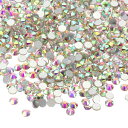 PATIKIL 4320個 SS10 ラウンド フラットバック 水晶 2.8-2.9mm ガラス ラインストーン 宝石 ダイヤモンド DIY 工芸品 服 靴 ネイルアート デコレーション用 シルバー AB