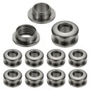 PATIKIL 7mm(2/7インチ) ソリッド真鍮ホールアイレット 10個 アーク表面自己裏打ちグロメット シューズ 衣類 クラフト バッグ レザークラフト用 黒