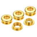 PATIKIL 8mm(1/3インチ) 真鍮製ホールアイレット 4個 アーク表面自己裏打ちグロメット 靴 衣類 クラフト バッグ レザークラフト用 金色