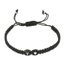 PATIKIL イニシャルブレスレット アルファベットレターVハートブレイデッド黒ロープブレスレット 女性用カップル用マッチングパーソナライズドギフトフレンドシ...