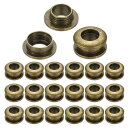 PATIKIL 7mm(2/7インチ) ソリッド真鍮製ホールアイレット 20個 アーク表面自己裏打ちグロメットとワッシャー 靴 衣類 クラフト バッグ レザークラフト用 ブロンズ