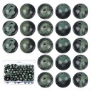PATIKIL 200個 天然石ビーズ 6mm 緑黒バードストーンビーズ 宝石メイキングブレスレットネックレスイヤリング宝石ラウンドルーズビーズDIY女性へ ギ...