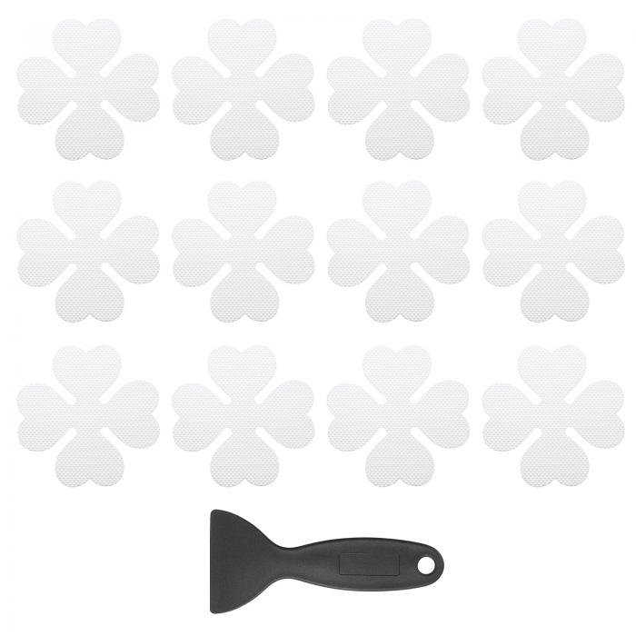 PATIKIL 12個の滑り止めバスタブステッカー スクレーパー付きのアンチスリップシャワーステッカー バス..