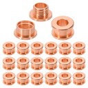 PATIKIL 5mm(1/5インチ) 真鍮製ホールアイレット 20個 フラット自己裏打ちグロメットとワッシャー 靴 衣類 クラフト バッグ レザークラフト用 レッドカッパー