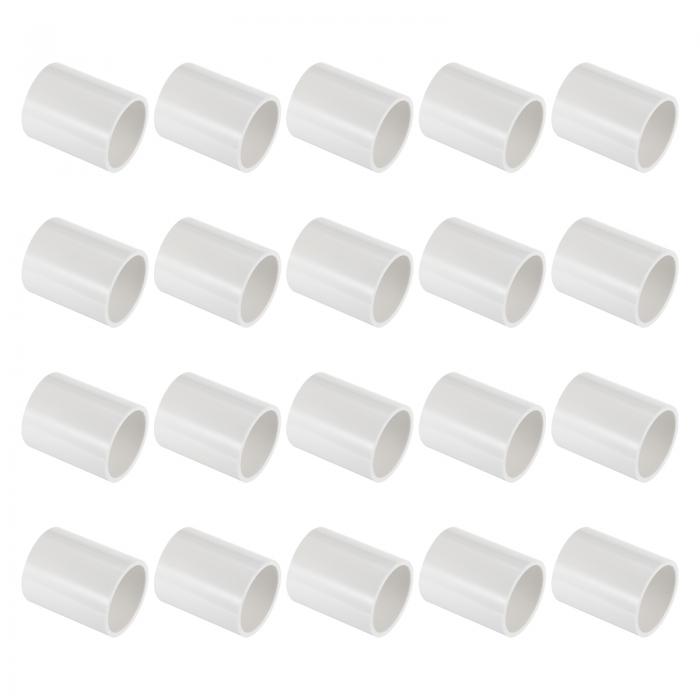 PATIKIL 1-1/4" PVCパイプ継手カップリングアダプター 20個セット ストレートパイプスリップソケットコ..