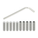 PATIKIL M6x25mm ナイロン先端グラブスクリュー 10個 304ステンレス鋼 メトリック六角ソケットヘッドカップぽいんとボルト アンチスリップ内部六角ドライブハードウェア Lキー付きレンチ