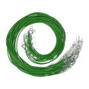PATIKIL 16インチ×0.08インチのネックレスコード、20個入りのワックスレザーネックレスストリングロープ、宝石メイキング用品、ビーズ用品、ペンダント、ブレスレットチェーン用、ダーク緑