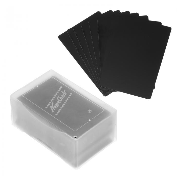 PATIKIL 0.21mmメタル名刺 180枚セット ホワイト名刺レー ザー彫刻用アルミニウム DIYギフトカード用 黒